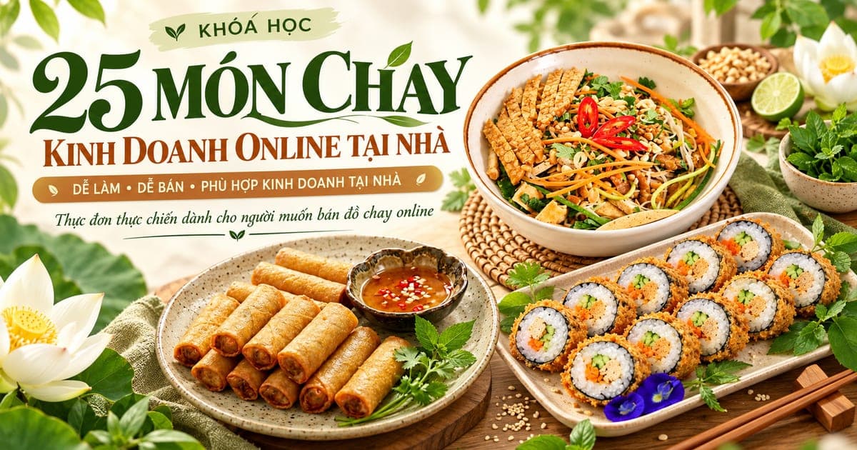 Combo 25 Món Chay Kinh Doanh Online Tại Nhà
