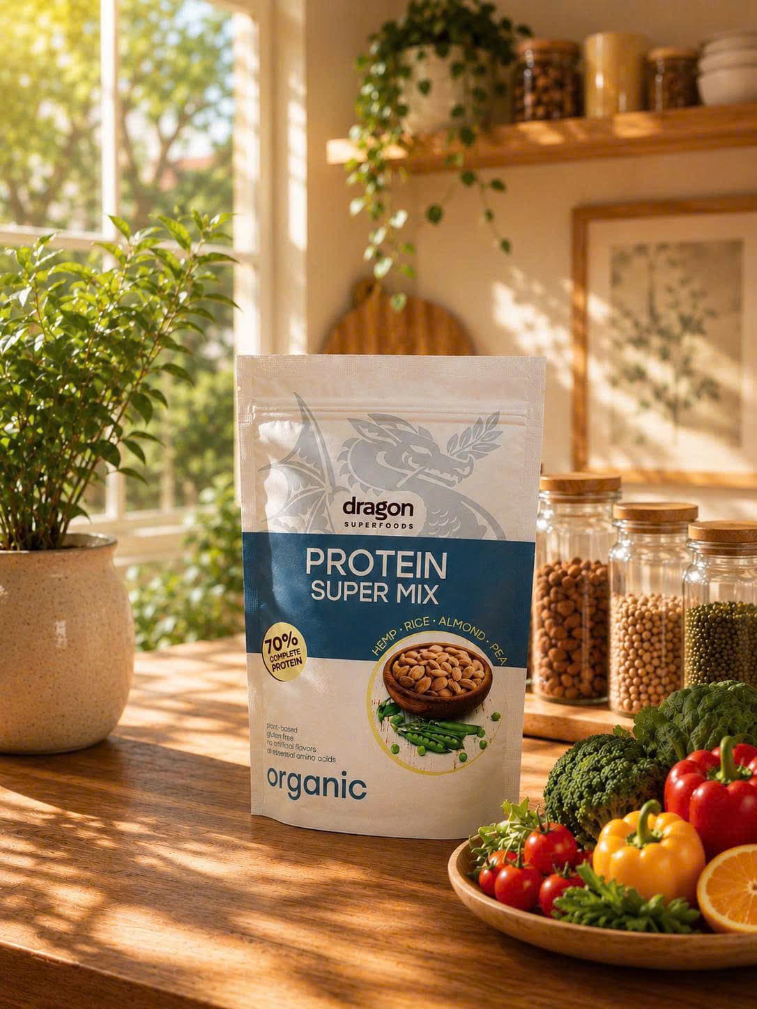Bột Protein Hỗn Hợp 4 Hạt Hữu Cơ Dragon Superfoods 500g ( Protein Super Mix) — 2