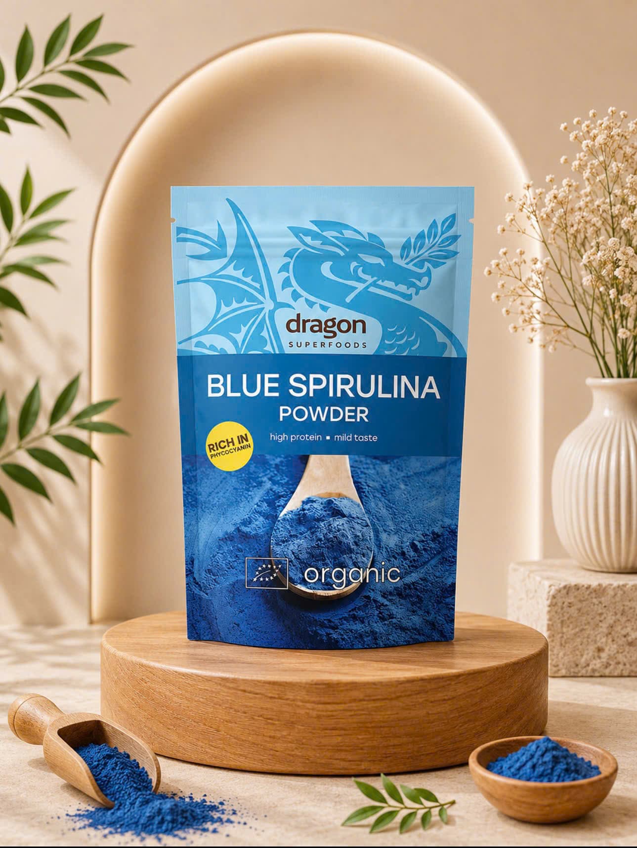 Bột Tảo Blue Spirulina Hữu Cơ Dragon Superfoods